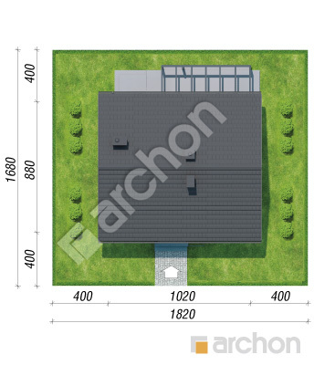 gotowy projekt Dom w zielistkach 32 (A) sytuacja