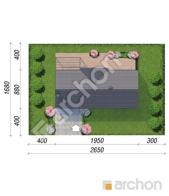 gotowy projekt Dom w modrzewiach 9 (E) sytuacja