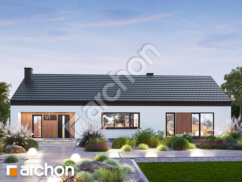 gotowy projekt Dom w modrzewiach 9 (E) widok 2