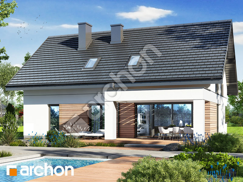 gotowy projekt Dom w balsamowcach 2 (P) widok 2