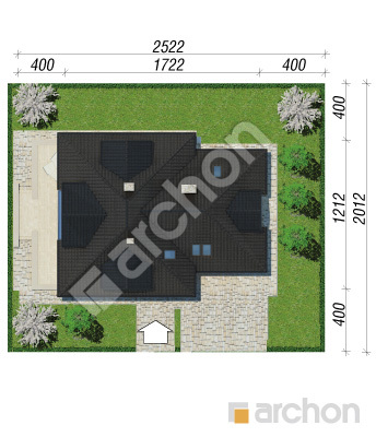 gotowy projekt Dom w czarnuszce (G2) sytuacja