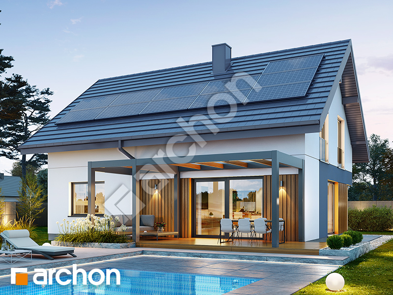 gotowy projekt Dom w wisteriach 21 (E) OZE widok 2