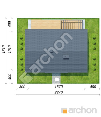 gotowy projekt Dom w kostrzewach 12 (A) sytuacja