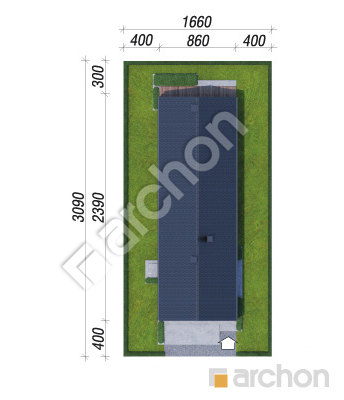 gotowy projekt Dom w akmeliach (G2E) sytuacja