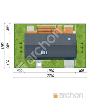 gotowy projekt Dom w kotewkach (GE) sytuacja