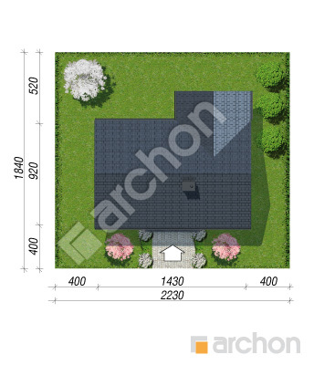 gotowy projekt Dom w kostrzewach 4 (A) sytuacja