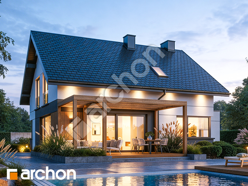 gotowy projekt Dom w kalwilach 3 (G2E) widok 2