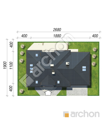gotowy projekt Dom pod krzewuszką (G2) sytuacja