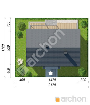 gotowy projekt Dom w kruszczykach 36 (E) sytuacja