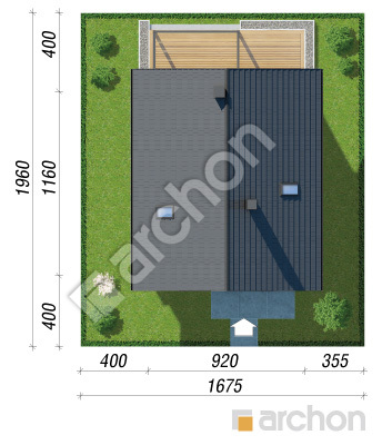 gotowy projekt Dom w anyżku 9 (E) sytuacja