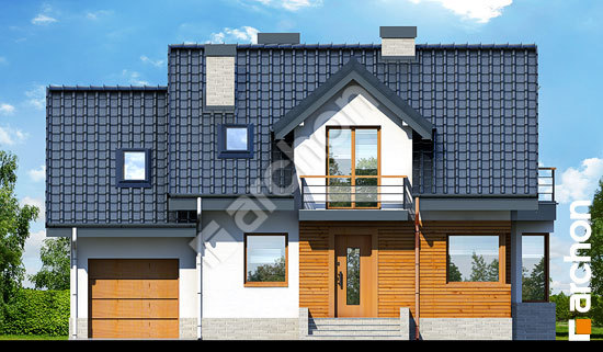 Elewacja frontowa projekt dom w perlowce nt beee1451c4e477433e001fb2b5b38502  264