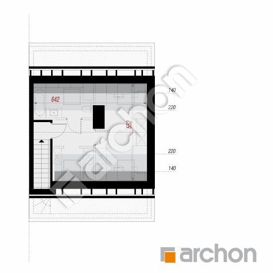 gotowy projekt Dom w bratkach 21 (R2B) rzut poddasza