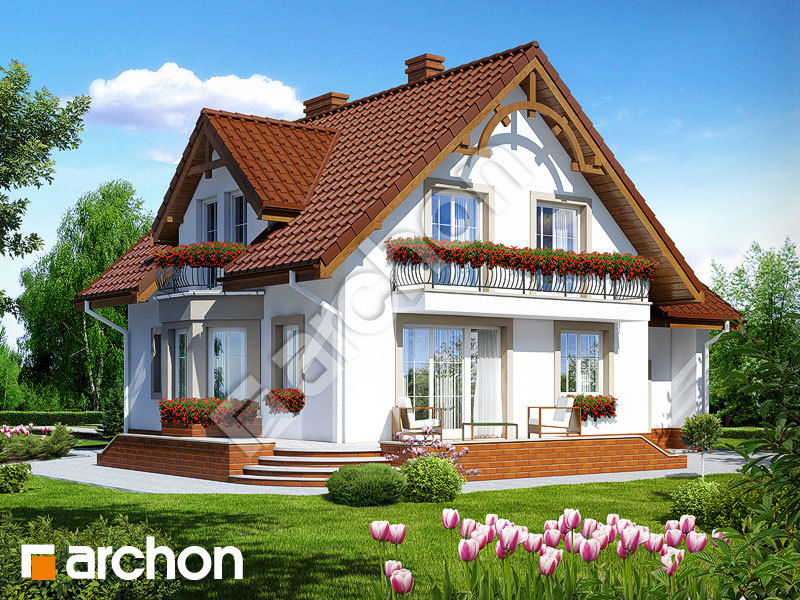 gotowy projekt Dom w tamaryszkach 2 widok 1
