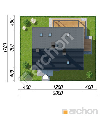 gotowy projekt Dom w malinówkach 46 sytuacja