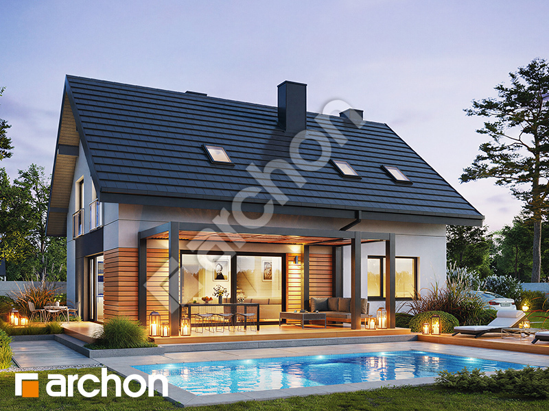 gotowy projekt Dom w malinówkach 46 widok 2