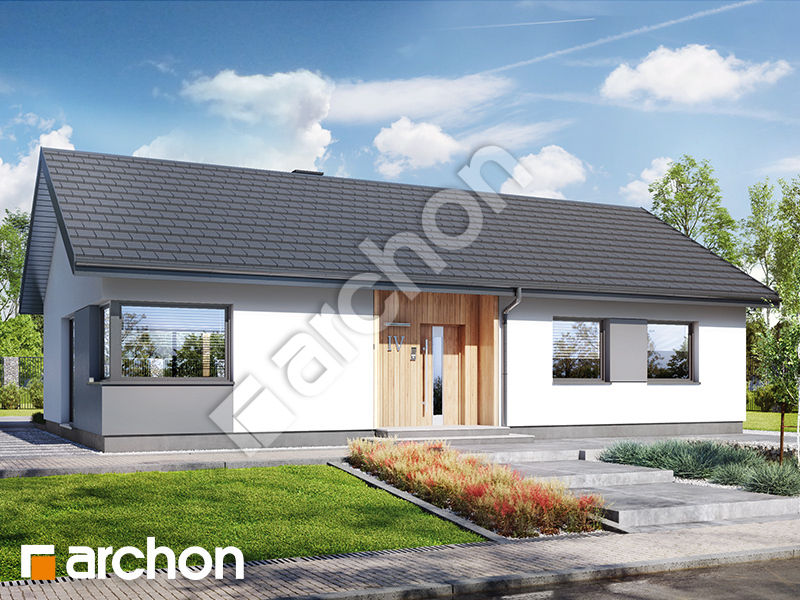 gotowy projekt Dom w kruszczykach 5 (E) OZE widok 1
