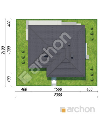 gotowy projekt Dom w przebiśniegach 31 sytuacja