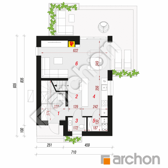 gotowy projekt Dom w dzwonkach 2 (E) OZE rzut parteru