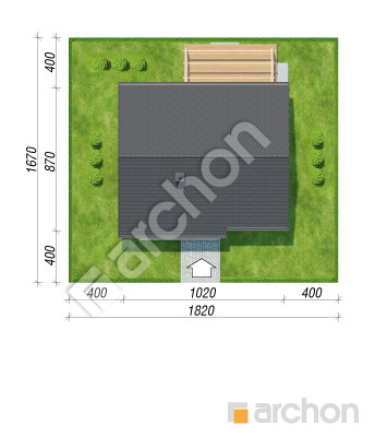gotowy projekt Dom w zielistkach (E) sytuacja