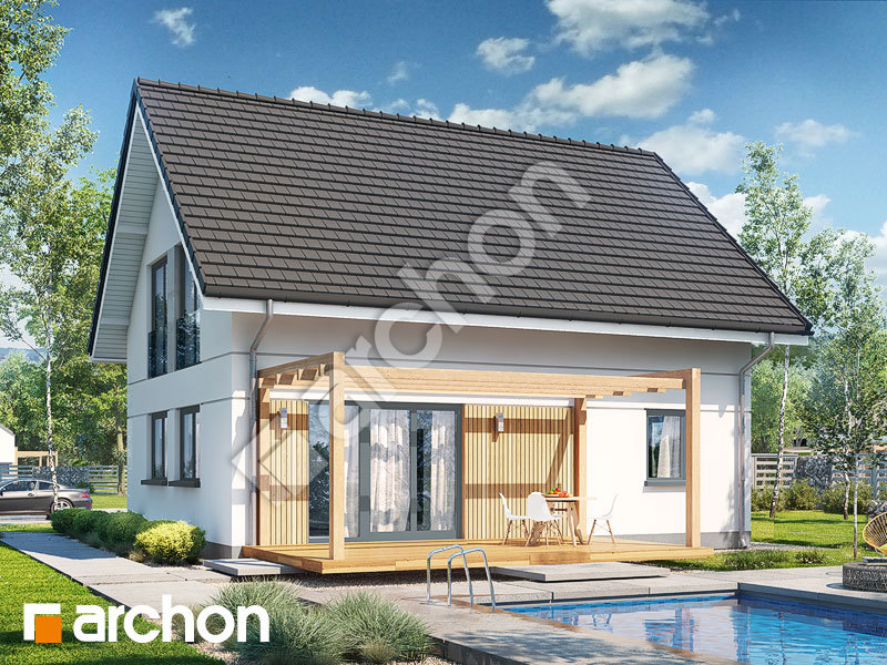 gotowy projekt Dom w zielistkach (E) widok 1