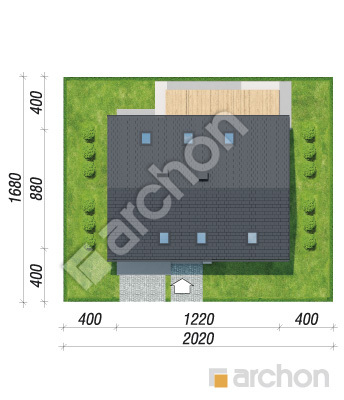 gotowy projekt Dom w malinówkach 23 (GTE) sytuacja