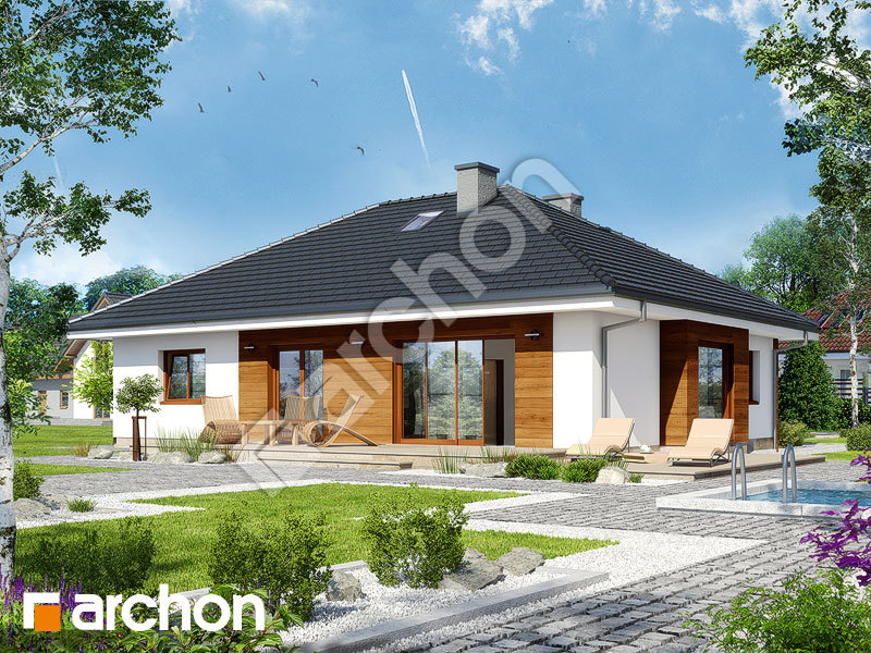 gotowy projekt Dom w bodziszkach (D) widok 1