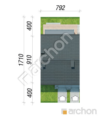 gotowy projekt Dom w rokitnikach (R2S) sytuacja
