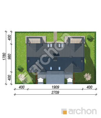 gotowy projekt Dom w gunnerach 2 (R2) sytuacja