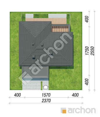 gotowy projekt Dom w macierzankach 4 (G2) sytuacja