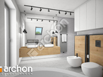 gotowy projekt Dom w amorfach 2 (G2A) Wizualizacja łazienki (wizualizacja 3 widok 2)