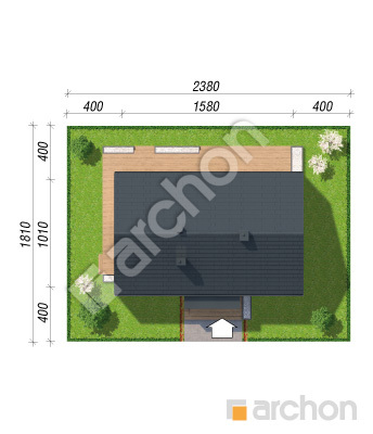 gotowy projekt Dom w rudbekiach 2 sytuacja