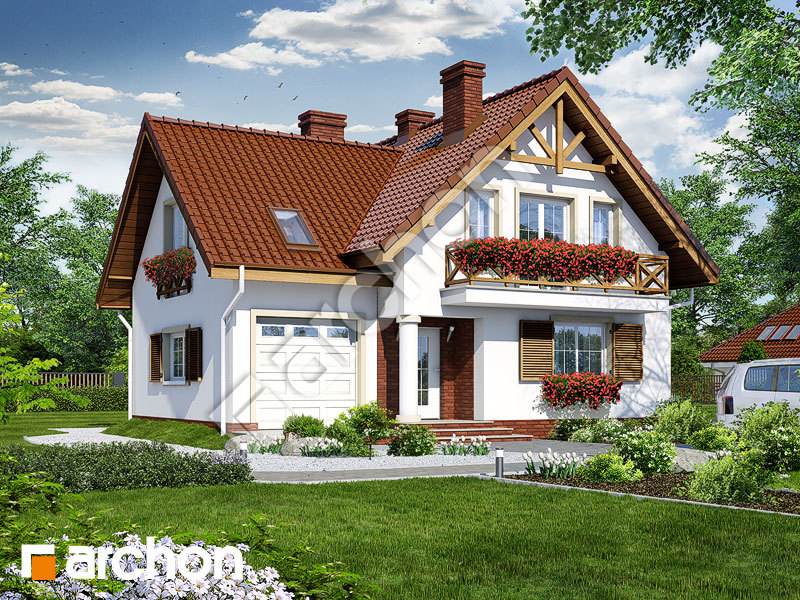 gotowy projekt Dom w skalniakach widok 1