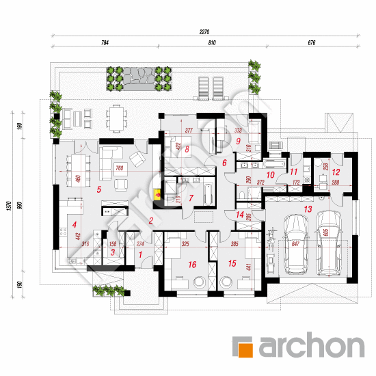 gotowy projekt Dom w alwach 4 (G2) rzut parteru