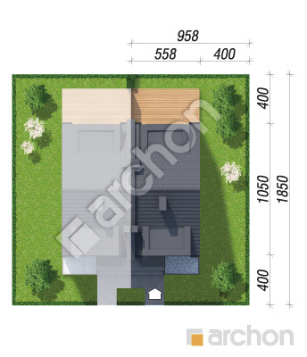 gotowy projekt Dom w riveach 18 (B) sytuacja
