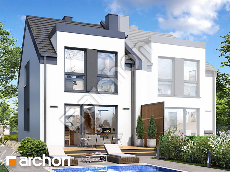 gotowy projekt Dom w riveach 18 (B) widok 2