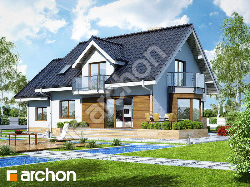 gotowy projekt Dom w rododendronach 6 (A) widok 2