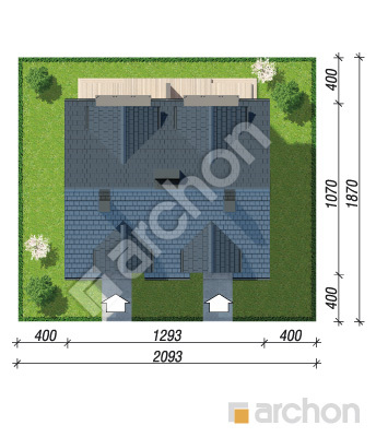 gotowy projekt Dom w klementynkach 2 (R2) sytuacja