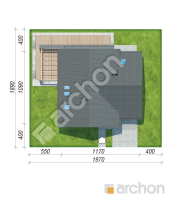 gotowy projekt Dom w miłowonkach 4 sytuacja