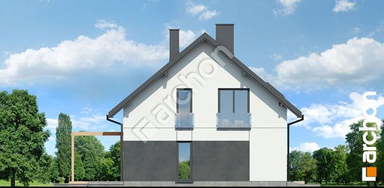 Elewacja boczna projekt dom we frezjach 2 g dcd38fde67c3801b9b9293a0d4bbaf9a  266