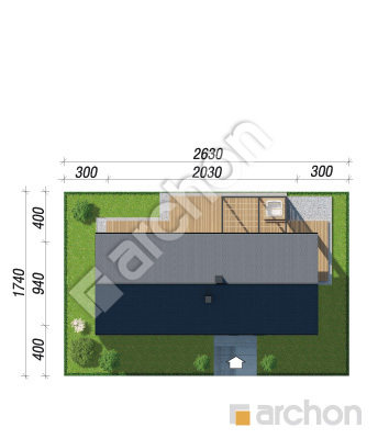 gotowy projekt Dom w kosaćcach 29 (E) sytuacja