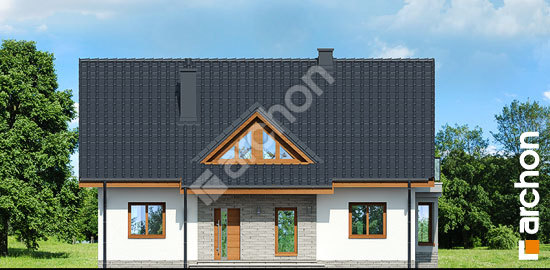 Elewacja frontowa projekt dom w melisie ver 2 0f56301524c0d802b463250478f46859  264
