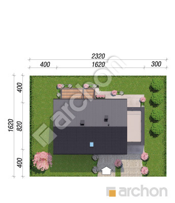 gotowy projekt Dom w wisteriach 20 (GE) sytuacja