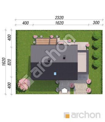 gotowy projekt Dom w wisteriach 20 (GE) sytuacja
