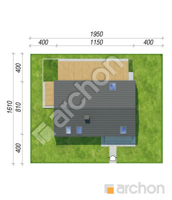 gotowy projekt Dom w trzcinnikach (E) OZE sytuacja