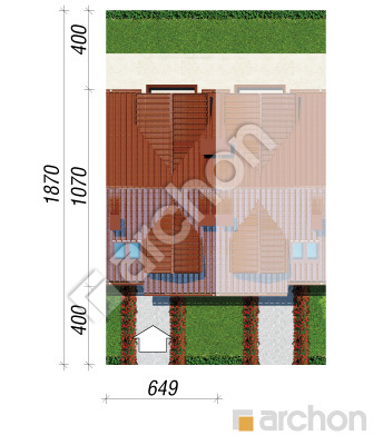 gotowy projekt Dom w cyklamenach 2 (S) sytuacja
