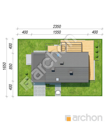 gotowy projekt Dom w malinówkach 14 (GN) sytuacja