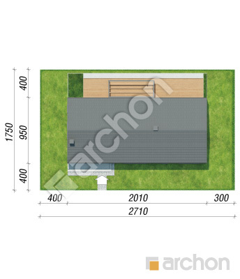 gotowy projekt Dom w modrzewiach 12 (E) sytuacja