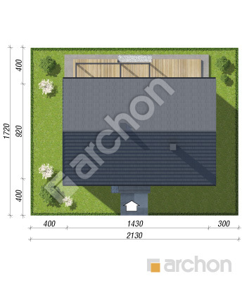 gotowy projekt Dom w kruszczykach 20 (AE) sytuacja