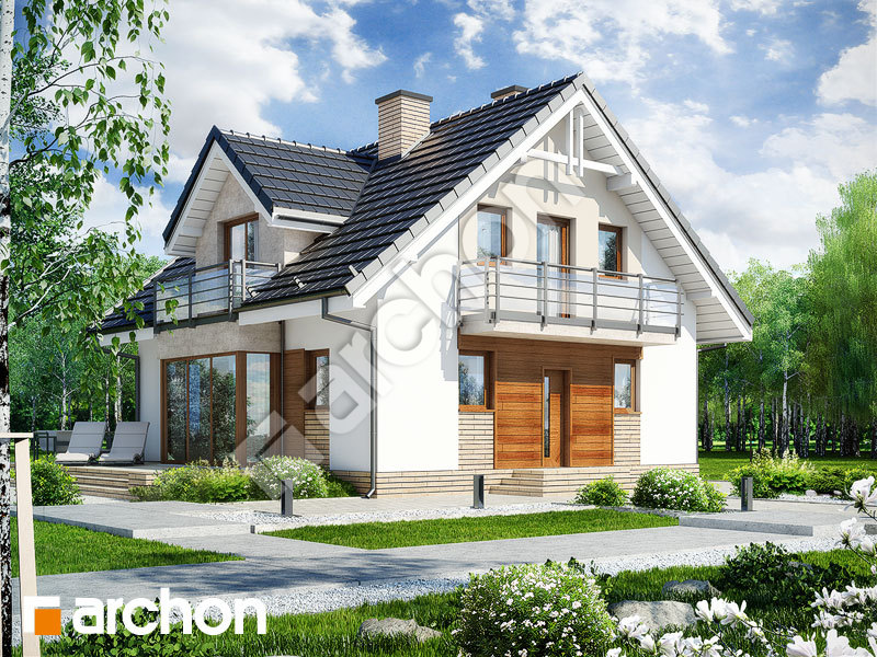 gotowy projekt Dom w rododendronach 5 (WNT) widok 1
