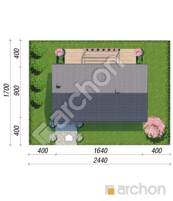 gotowy projekt Dom w modrzewiach 10 (E) sytuacja